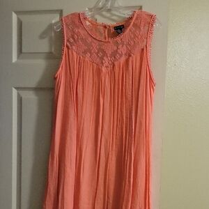 New Directions Coral Lace Dress
